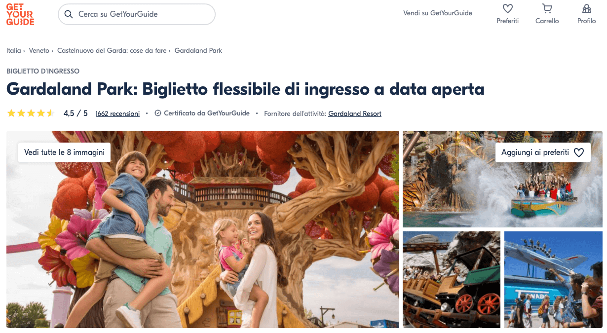 Gardaland: Biglietto flessibile di ingresso a data aperta 1 o 2 Giorni